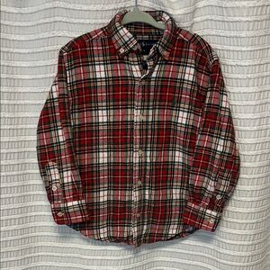 Polo by Ralph Lauren Kids Red and White Plaid Button Down Shirt